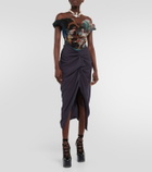 Vivienne Westwood Sunday off-shoulder crêpe corset top