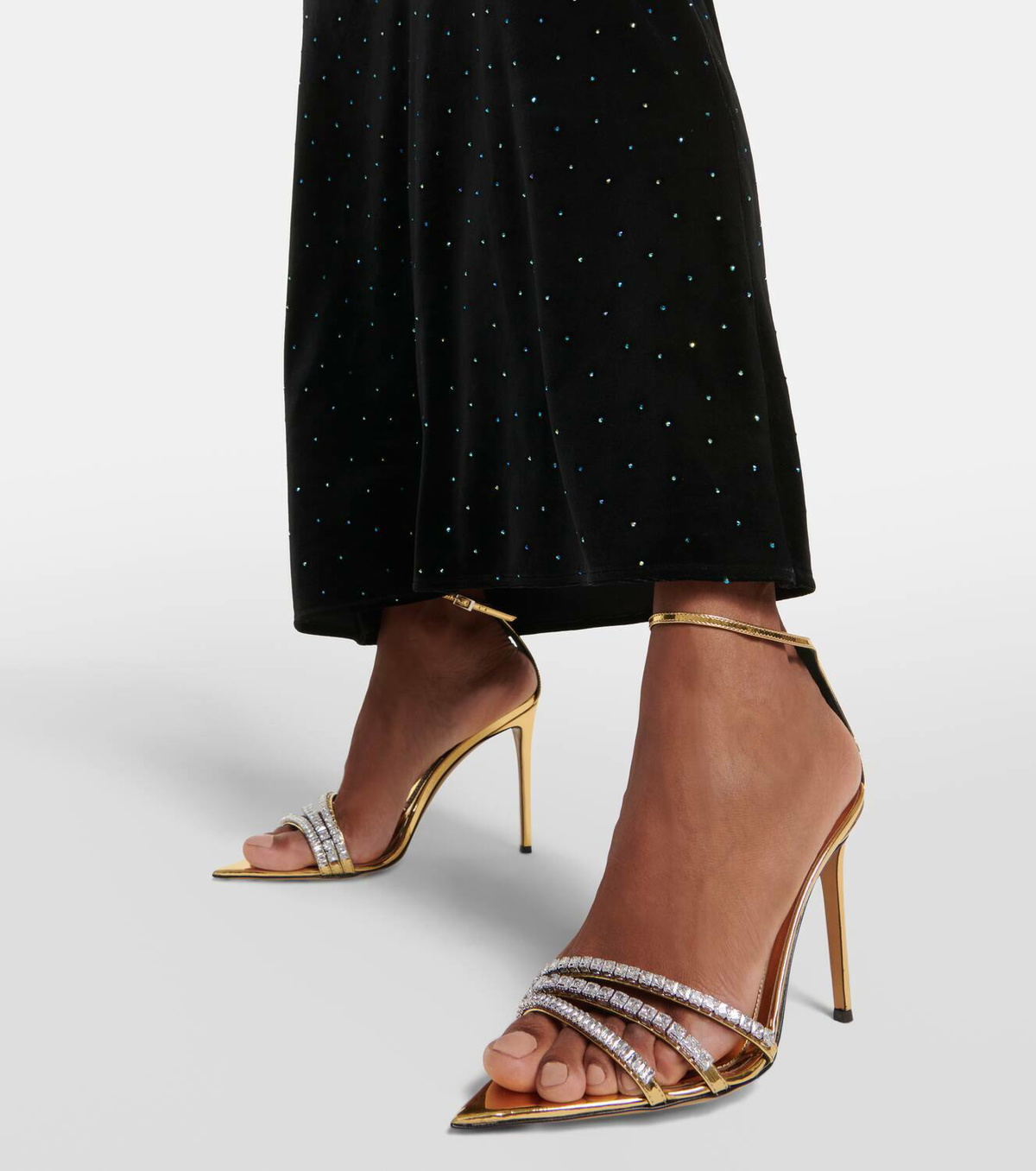 Alexandre Vauthier Embellished patent leather sandals