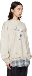 Maison MIHARA YASUHIRO White Triple Layered Sweatshirt