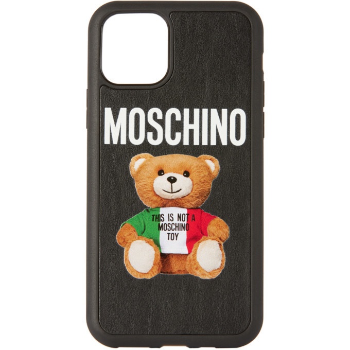 Photo: Moschino Black Italian Teddy Bear iPhone 11 Pro Case