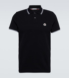 Moncler - Contrast trimmed cotton polo shirt