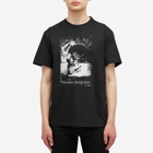 Alexander McQueen Men's Silver Skull Print T-Shirt in Black/Silver