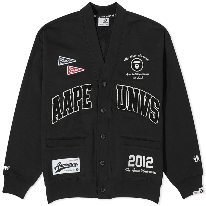 Photo: Men's AAPE College Cardigan in Black