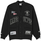 Men's AAPE College Cardigan in Black