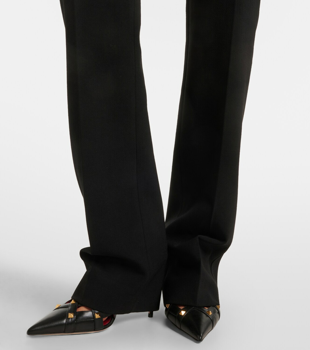 Valentino VGold wool-blend straight pants