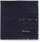 Paul Smith - Pin-Dot Cotton and Silk-Blend Pocket Square - Blue