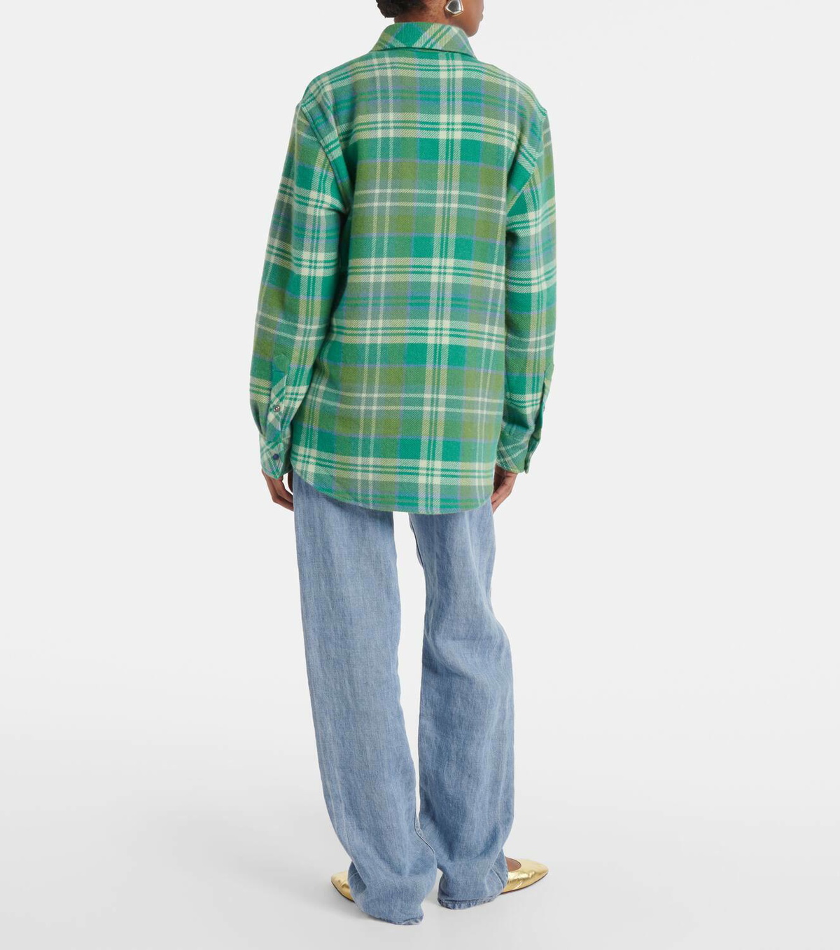 God's True Cashmere Hero plaid cashmere shirt