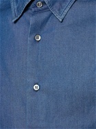 BRIONI - Hidden Cotton Denim Shirt