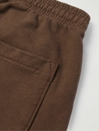 Local Authority LA - LA Bones Straight-Leg Cotton-Jersey Sweatpants - Brown
