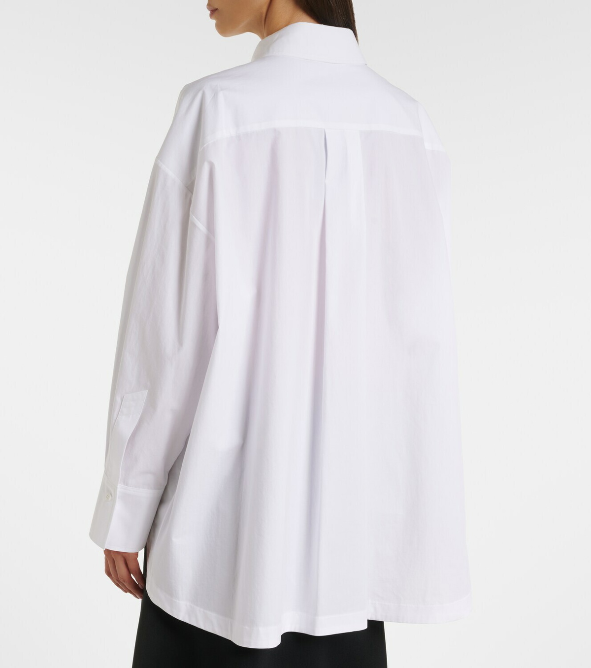 The Attico Asymmetric cotton poplin shirt