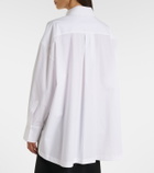 The Attico Asymmetric cotton poplin shirt