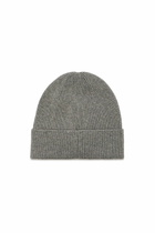 Diesel Ribbed beanie with D embroidery - Knit caps - Unisex - Grey