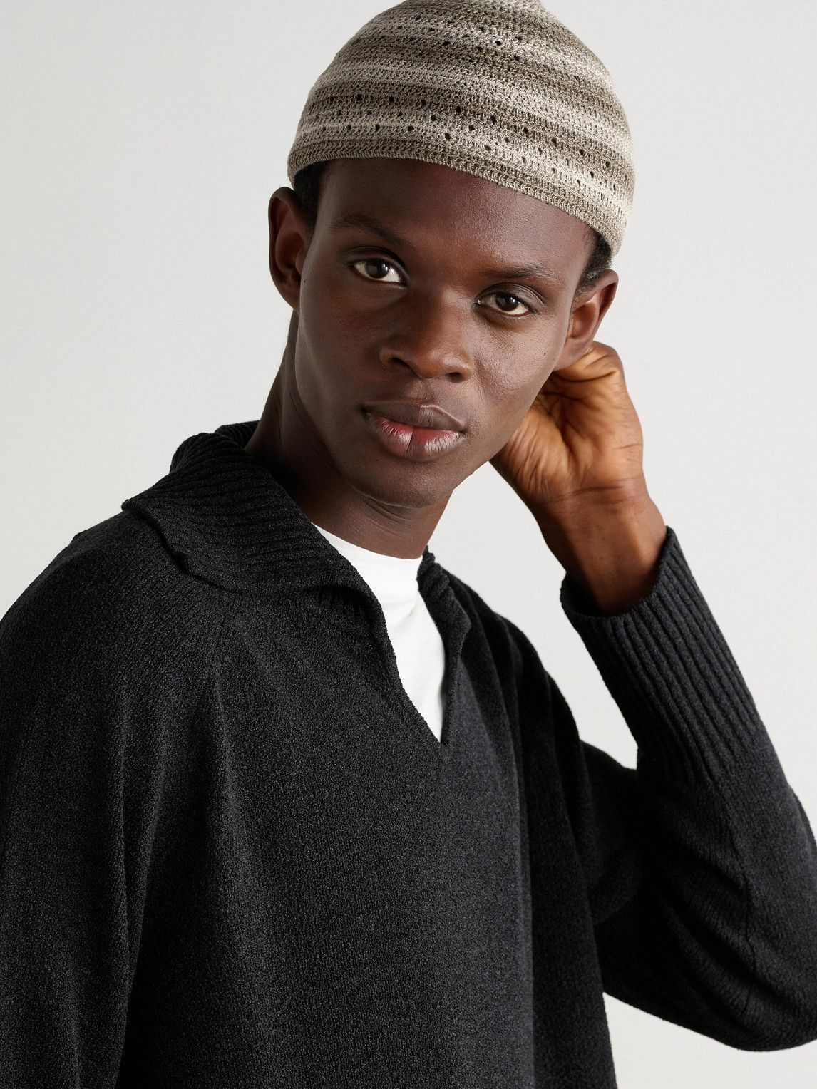 Our Legacy - Emporio Armani Netto Crocheted Linen Beanie Our Legacy