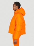 Hooded Puffer Jacket in Orange