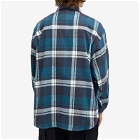 WTAPS Men's 11 Checked Flannel Shirt in Green