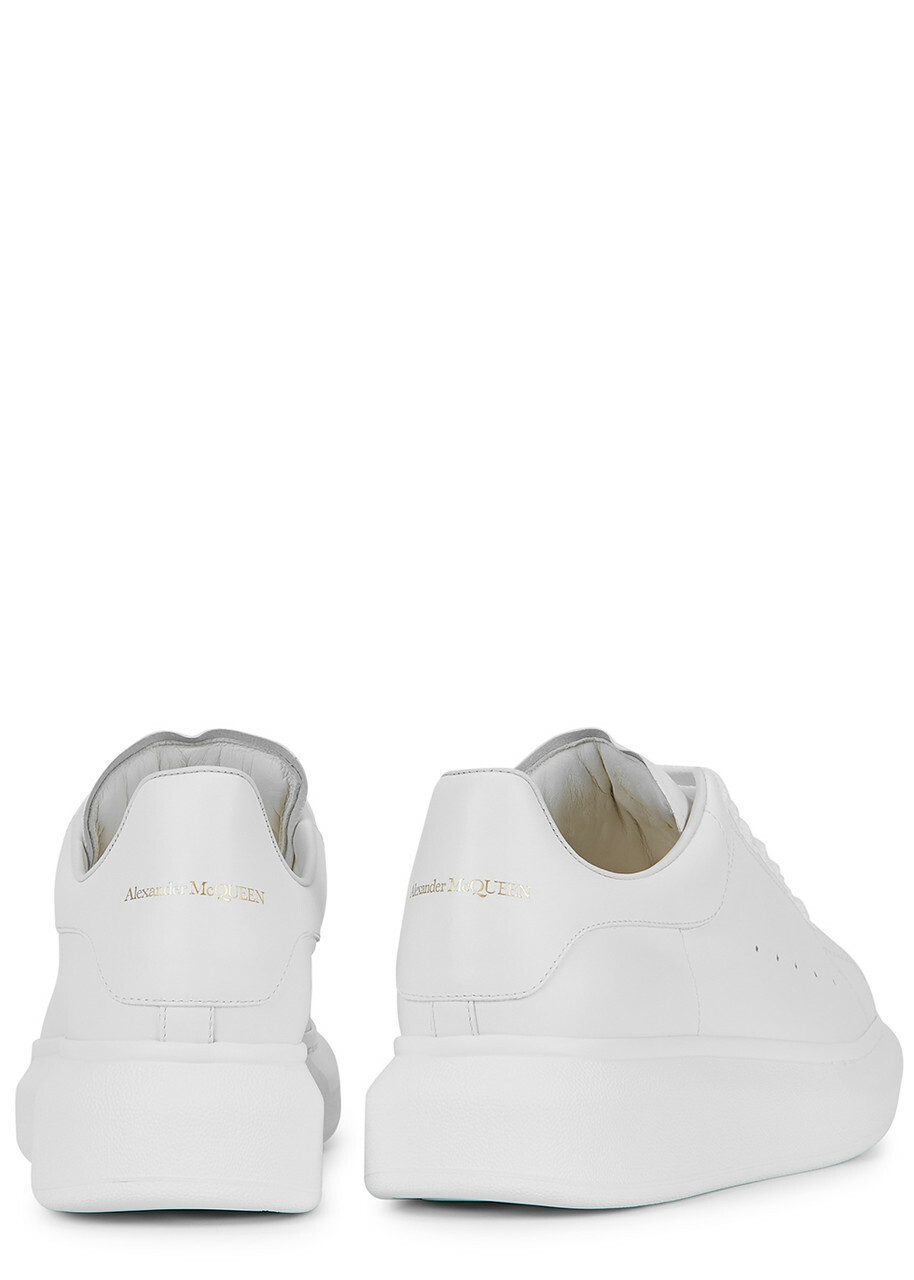 Alexander McQueen Oversized White Leather Sneakers, Sneakers