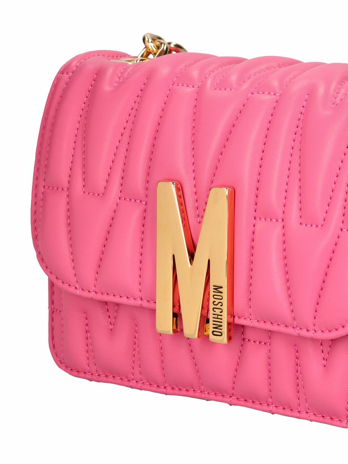 MOSCHINO - Quilted Leather Shoulder Bag Moschino