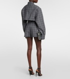 The Mannei Pavlle checked wool-blend shorts