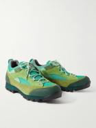 Diemme - Grappa Rubber-Trimmed Suede and Mesh Sneakers - Green