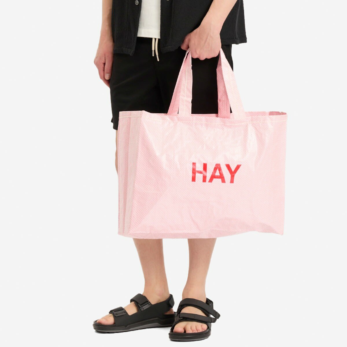 HAY Candy Mono Bag - Medium in Light Pink 