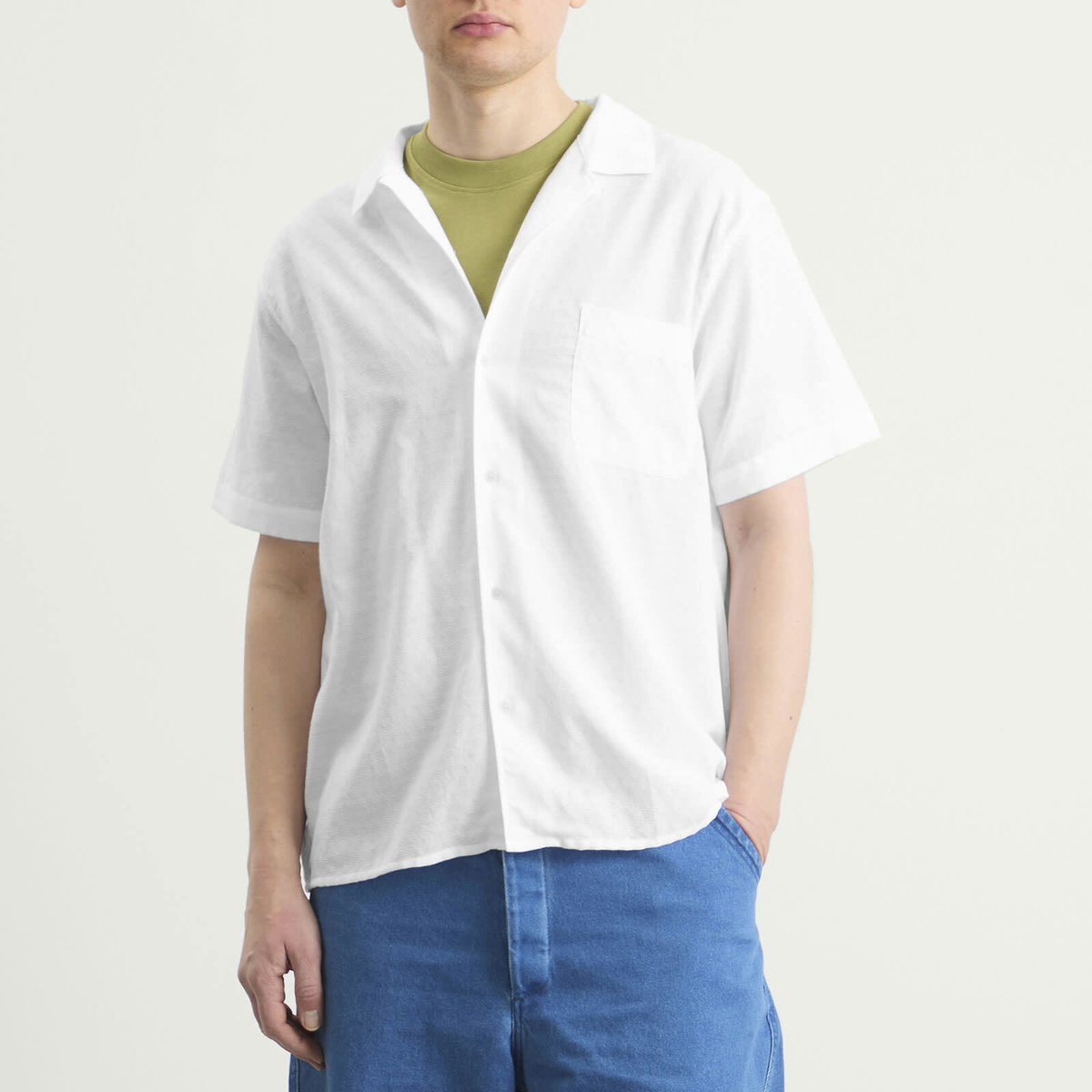 YMC Men's Lace Malick Shirt in White