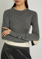 Rohe Crew-neck Merino Wool T-shirt Grey