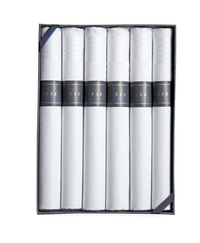 Photo: Brooks Brothers Men's Cigar-Rolled Handkerchiefs-Set of 6 Shoes | White