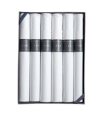 Brooks Brothers Men's Cigar-Rolled Handkerchiefs-Set of 6 Shoes | White