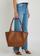 Victoria Beckham Victoria Panelled Leather Tote bag - Tan - One Size