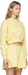 Opening Ceremony Yellow Word Torch Cropped Sweatshirt