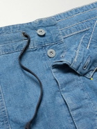 RRL - Caldwell Straight-Leg Cotton and Linen-Blend Chambray Shorts - Blue