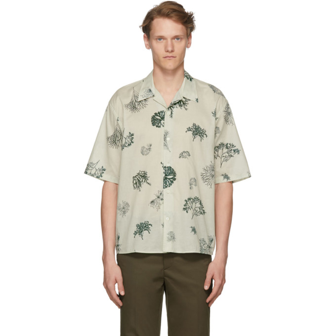 Photo: Norse Projects Off-White and Green Carsten Print Shirt