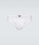 Prada Triangle striped cotton briefs