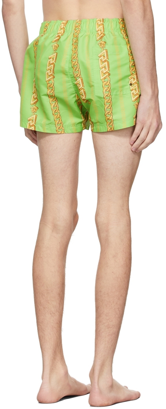 Versace Underwear: Blue Greca Border Swim Shorts