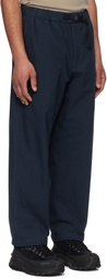 Moncler Navy Belted Seersucker Trousers