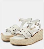 Tod's Kate leather espadrille wedges