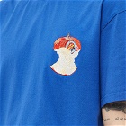 JW Anderson Men's Apple Core Logo T-Shirt in Blue