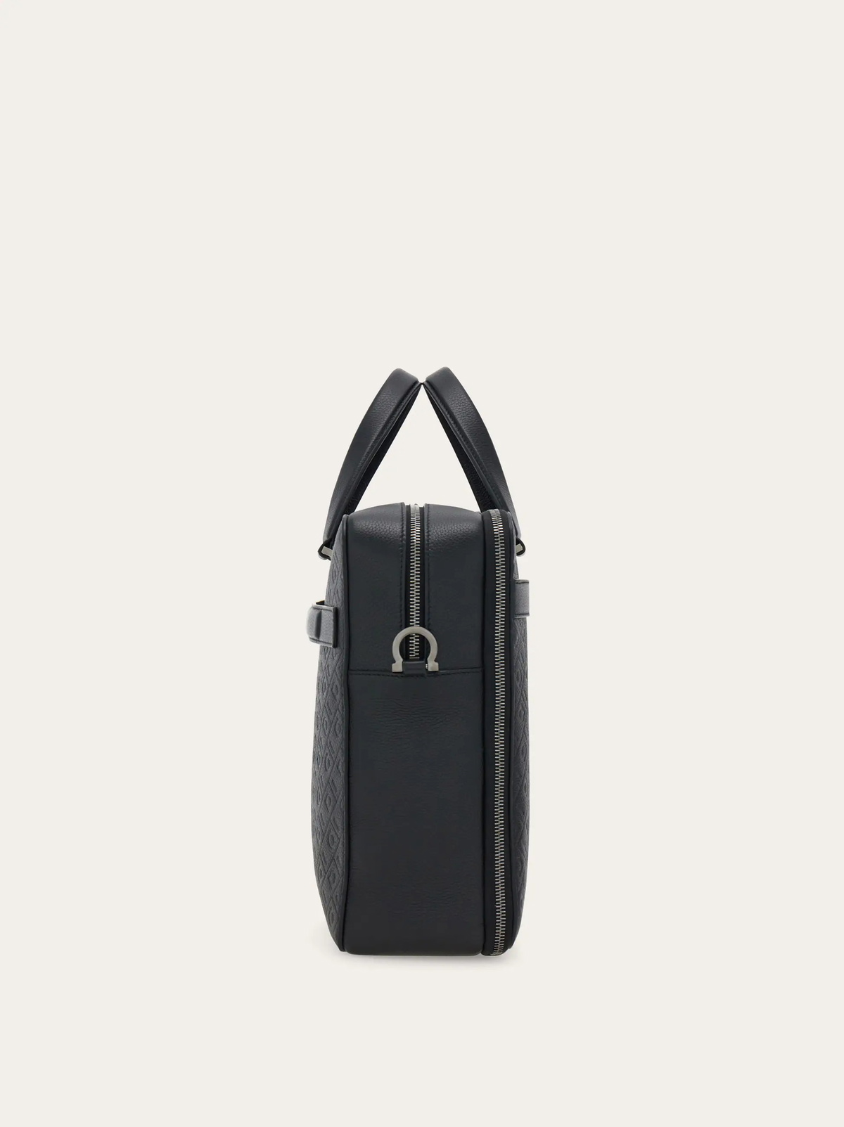 Ferragamo Mens Ferragamo Monogram briefcase in Black
