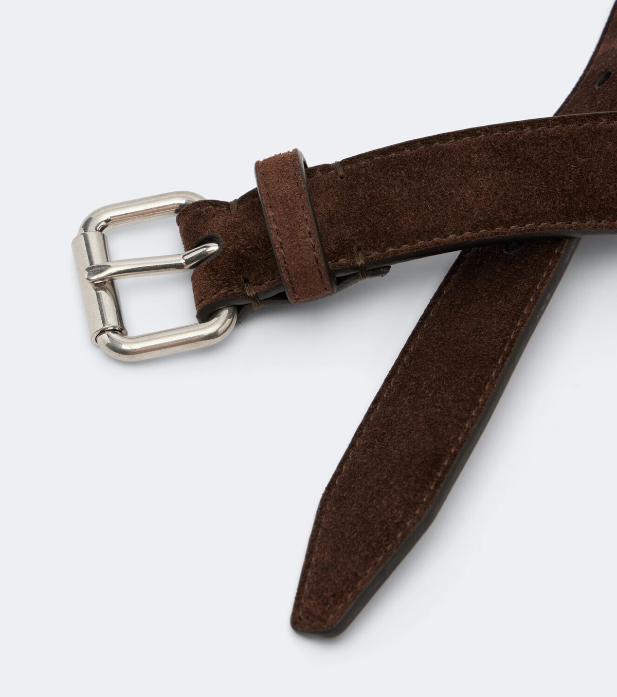 The Row Geo suede belt