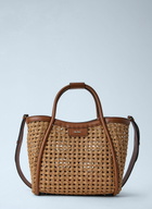 Max Mara Woven Leather Tote Bag