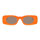 Loewe White and Orange Paulas Ibiza Square Sunglasses