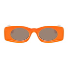 Loewe White and Orange Paulas Ibiza Square Sunglasses