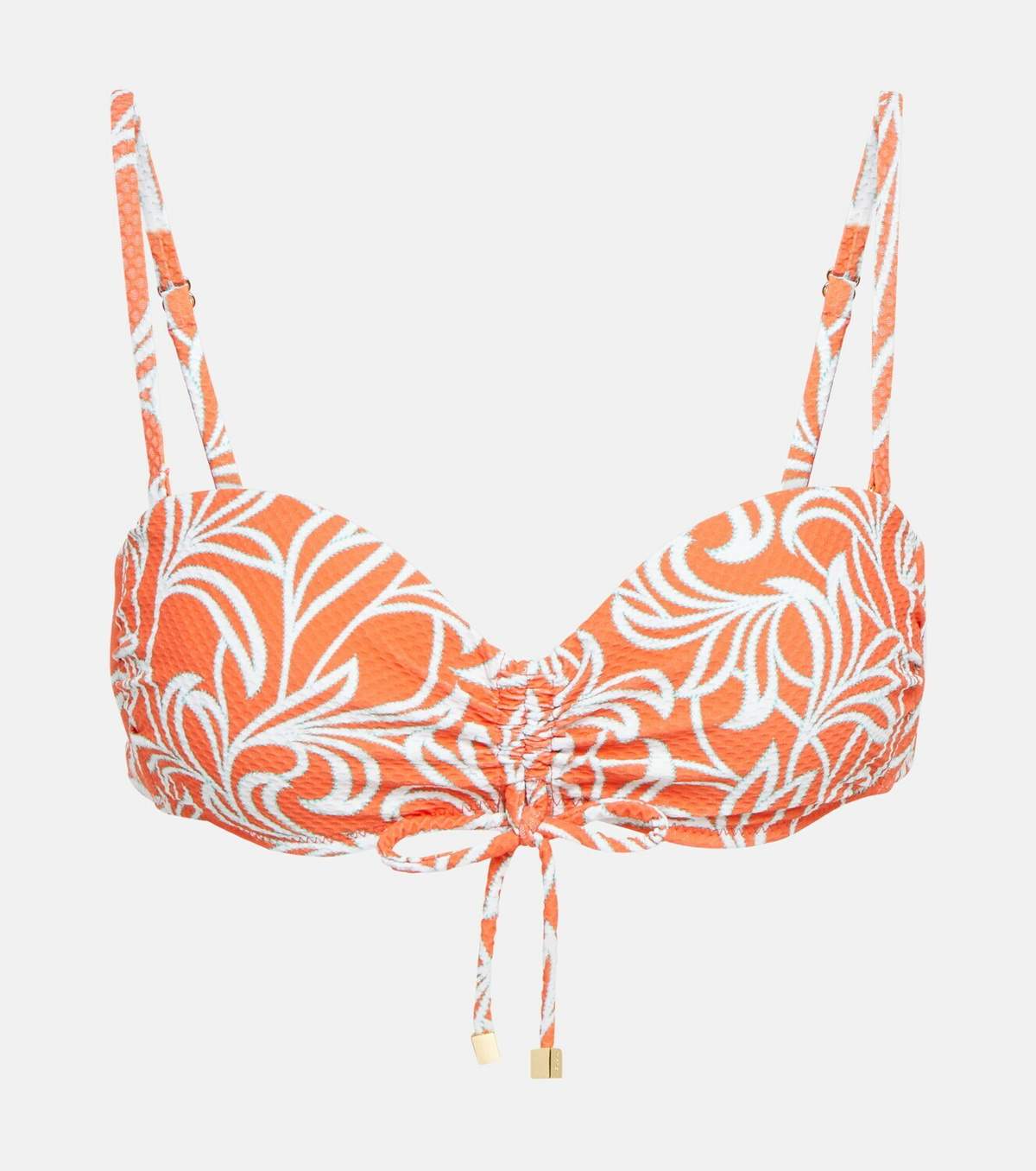 Womens Heidi Klein orange Coral Gardens Bikini Top