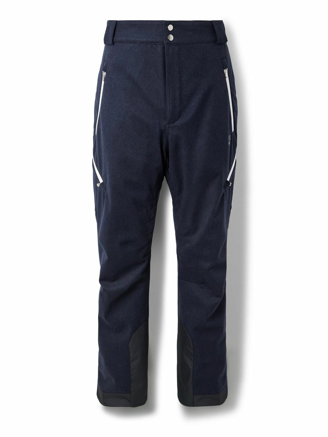 Brunello Cucinelli - Straight-Leg Padded Shell-Trimmed Wool-Felt Ski Pants - Blue