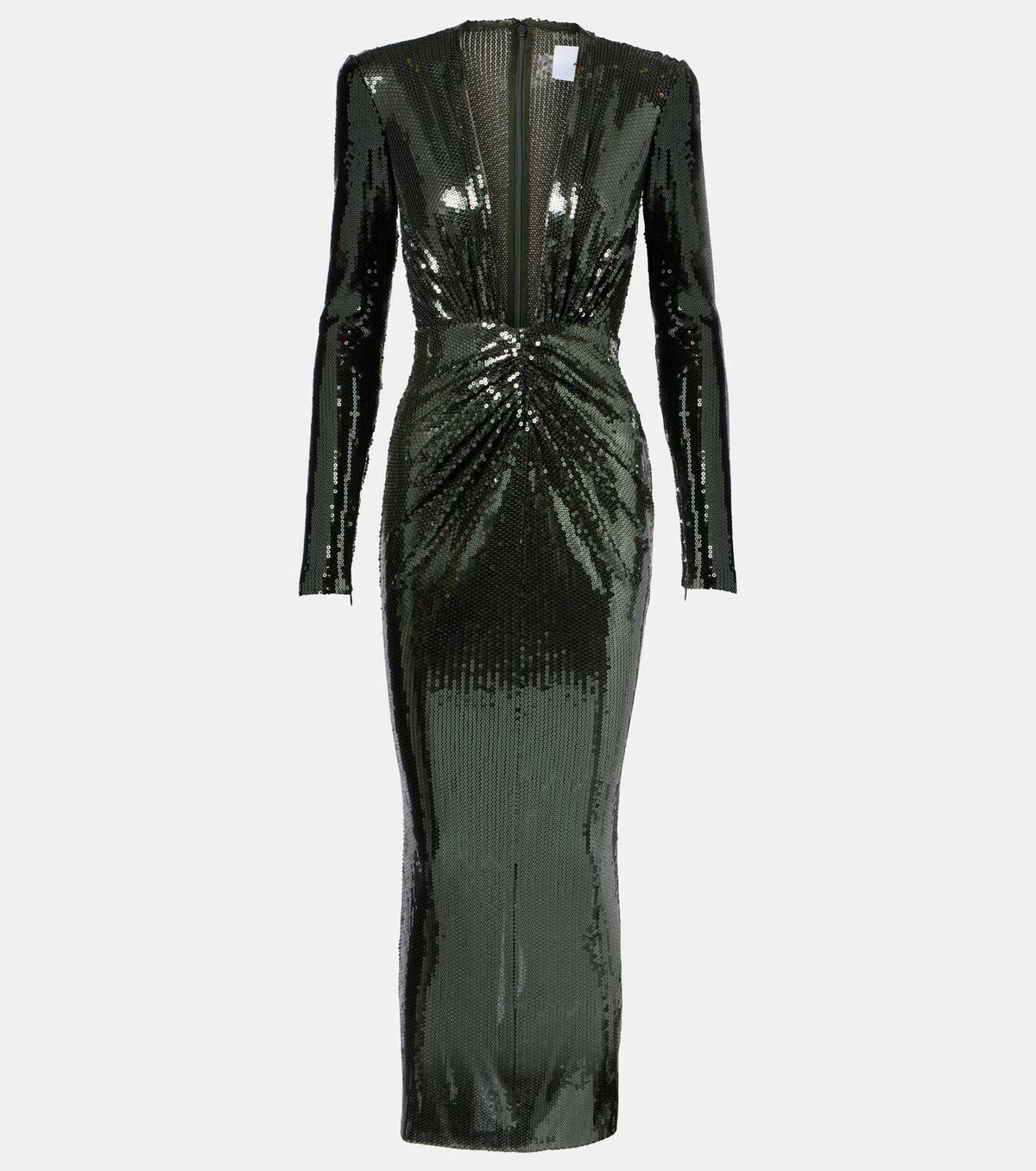 Alex Perry Gathered sequined gown