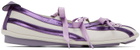 Kiko Kostadinov White & Purple Leila Hybrid Ballerina Flats