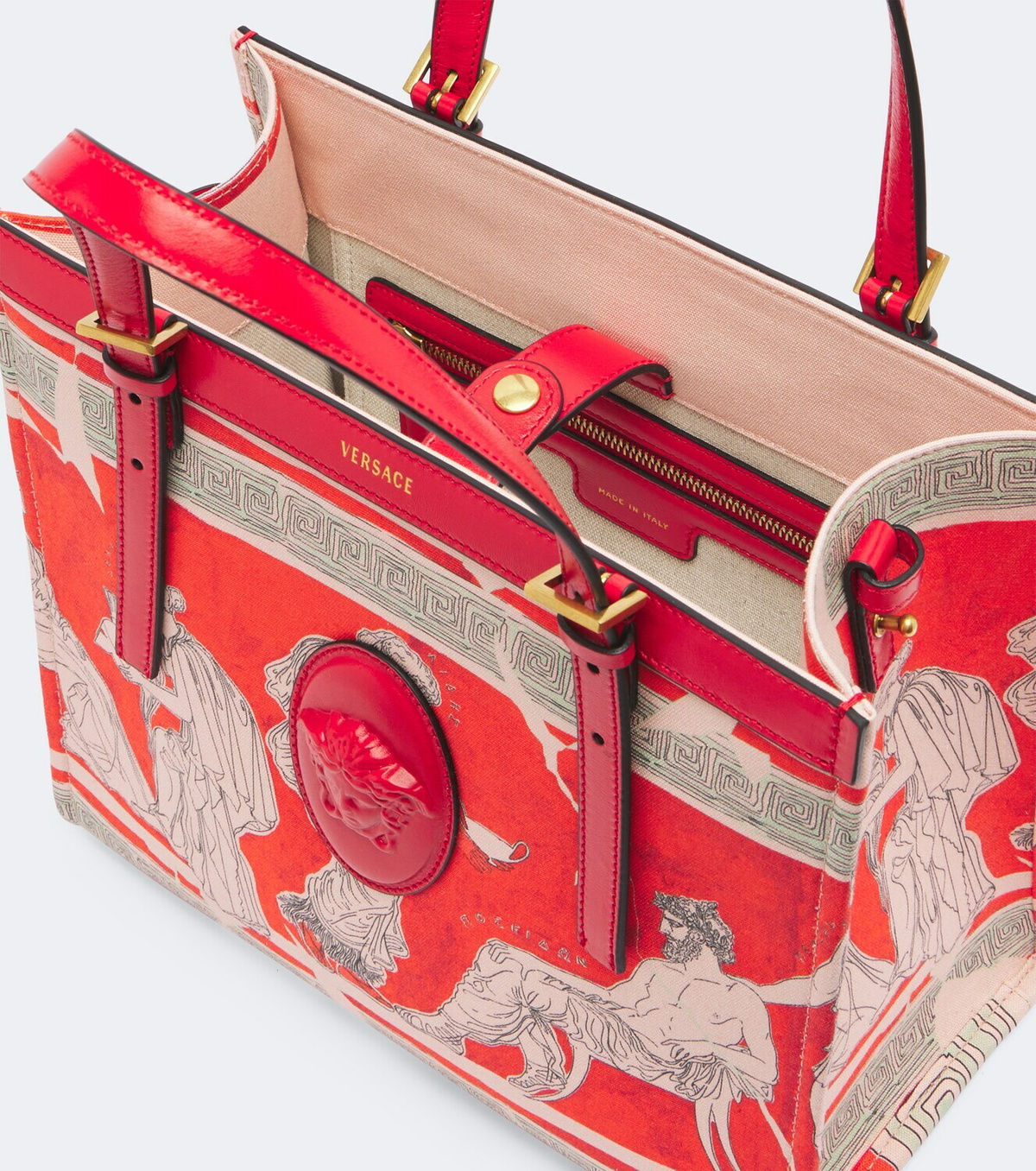 Versace Rivière Mini printed canvas shopper