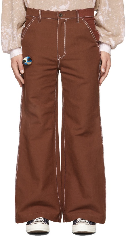 Photo: Doublet Brown Wood Yarn Painter Trousers