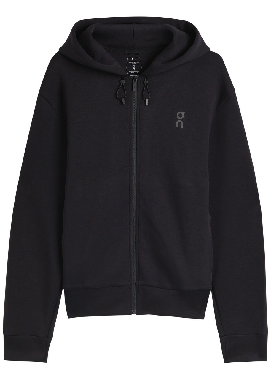 ON Focus Tech Hooded Cotton-blend Sweatshirt Black