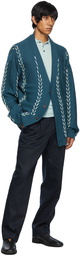 King & Tuckfield Blue Chunky Cardigan